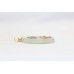 Jade Pendant Solid Gold Loop Flat Cut Polki Diamond & Crystal Silver Wire B462